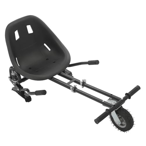 Hoverboard Sitz Verstellbarer für Self-Balance Scooter mit Frontreifen für 6.5'-10' Hoverboards, Universal Gokart-Zubehör & Nachrüst-Set für Kinder und Erwachsene (C, Schwarz)