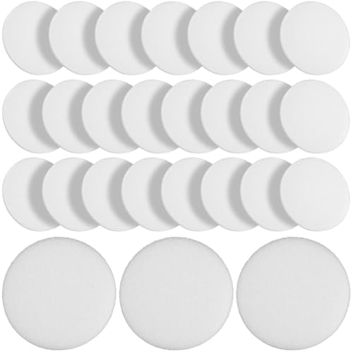 Image of Tranqun 24 Pcs Fine Filter Water Polishing Pad Compatible with Fluval Fx4, Fx5, Fx6, Sponge White, 7 x 7 x 0.63 Inches