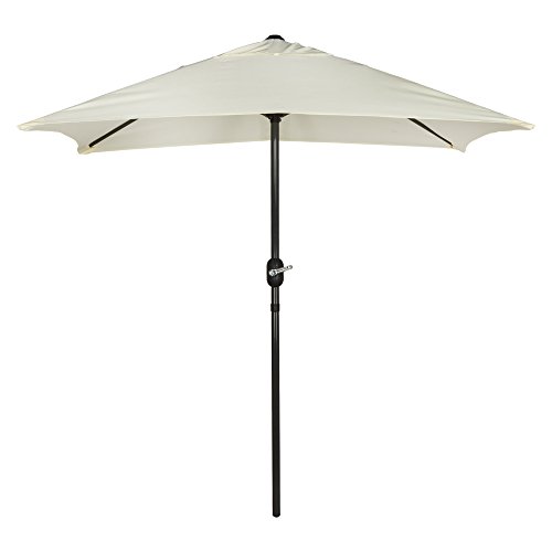 Aktive Ombrellone Rettangolare Per Balcone, Ombrellone Terrazza, Ombrellone Rettangolare, Ombrellone Terrazza Giardino, 200X120 Cm, Colore Crema, Palo In Alluminio, Giardino - 4