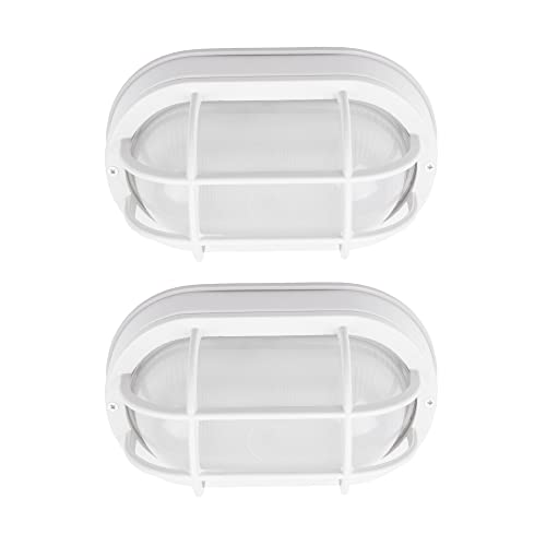YoonLIT SMARTLIFE Lot de 2 lampes LED d'extérieur encastrées pour mur ou plafond, 21,6 cm, 10,5 W, 800 lumens, lumière du jour 5000 K, boîtier en aluminium et couvercle en verre dépoli, finition YoonLIT SMARTLIFE Lot de 2 lampes LED d'extérieur encastrées pour mur ou plafond, 21,6 cm, 10,5 W, 800 lumens, lumière du jour 5000 K, boîtier en aluminium et couvercle en verre dépoli, finition