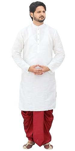 Image of Om Shubh Mangalam Men's Silk Ethnic Wear Dhoti Kurta Set For Wedding