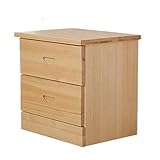 2-Fach-Nachtschränkchen - Stil und Funktion mit dem leichten Akzente Tisch, komplett mit Holzoberfläche und Schubladen - Paare schön mit der faltbare Hofmobiliendepot