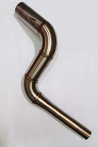 meenu arts Stainless Steel Exhaust Middle Muffler Bend Pipe for Bajaj Dominar 400 Bend Pipe T-6 (Pack of 1)