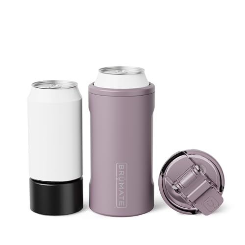 Image of BruMate Hopsulator Trio 3-in-1 Insulated Can Cooler for 12oz / 16oz Cans + 100% Leak Proof Tumbler with Lid | Insulated for Beer, Soda, and Energy Drinks