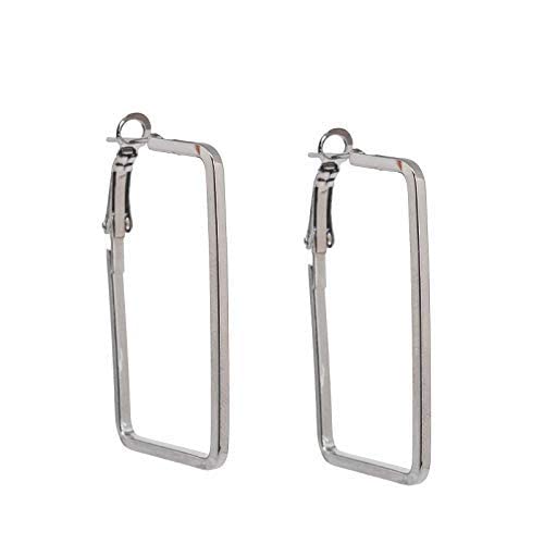 Zephyrr Contemporary Non-precious Metal Alloy Hoop Earrings for Women, Silver (B07NVNM7V3) Amazon Price History, Amazon Price Tracker