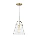 Mitzi H162701S-AGB Contemporary Modern One Light Pendant from Karin Collection Antique Finish, Aged Brass