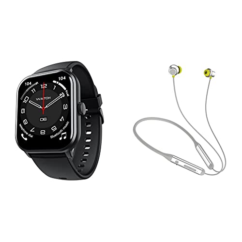 Image of boAt Wave Edge with 1.85 inch HD Display, Advanced Bluetooth Calling Chip & Rockerz 330ANC Bluetooth in Ear Neckband with mic, Crystal Bionic Sound Powered by Dirac Opteo, Active Noise Cancellation