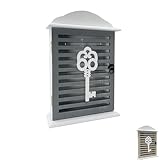 ✅ RICEVERAI - una cassetta portachiavi dal colore Grigio con anta traforata, misura pari a 19x6x28 cm, l'accessorio perfetto per organizzare le chiavi e piccoli oggetti di uso quotidiano, senza rinunciare allo stile. Il suo design moderno e minimalista si adatta perfettamente a qualsiasi tipo di arredamento, dal classico al contemporaneo.