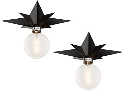 2 Pack Black Star Light Fixtures