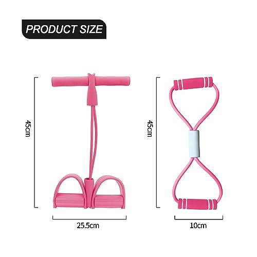 EULAPGOE4-Tube Foot Tension Rope Abdominal Exercise Equipment Tube Pedal Resistance Band - Image 2