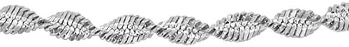 Tuscany Silver Women's Sterling Silver 2.4 mm Twist Herringbone Chain Bracelet of Length 19 cm/7.5 Inch, 19 centimetri - Image 3