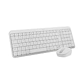 Combo Teclado e Mouse Sem Fio Logitech MK250 Bluetooth com Conectividade Rápida e Fácil, Design Compacto, Mouse Ambidestro, Layout ABNT2, Construção Durável, Compatível com PC e Mac - Branco