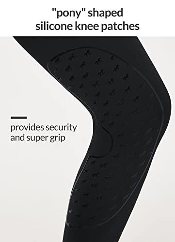 Baleaf Girls Horse Riding Pants Kids Equestrian Breeches Belt Loops Knee-Patch Youth Schooling Tights Zipper Pocket Black M #TOP3