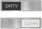 Lave-vaisselle Clean Dirty Sign, Nettoyer les lave-vaisselle Diry Magnet, aimant qui dit Clean ou sale pour le lave-linge et l'organisation de cuisine, facile à lire Non-rayure magnétique Silver Sign