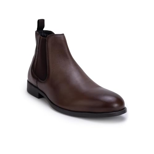 Image of Thomas Crick Men's Chelsea Boots - Genuine Leather - Classic Formal Ankle Boots for Office & Occasion