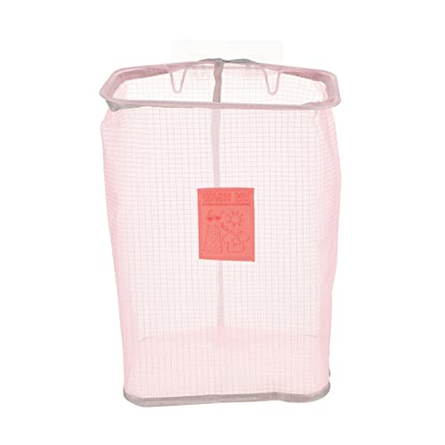 COHEALI 折りたたみ式衣類収納バスケット 壁掛け 汚れた衣類かご バスルーム用ランドリーバスケット 釘不要フック付き 多機能収納