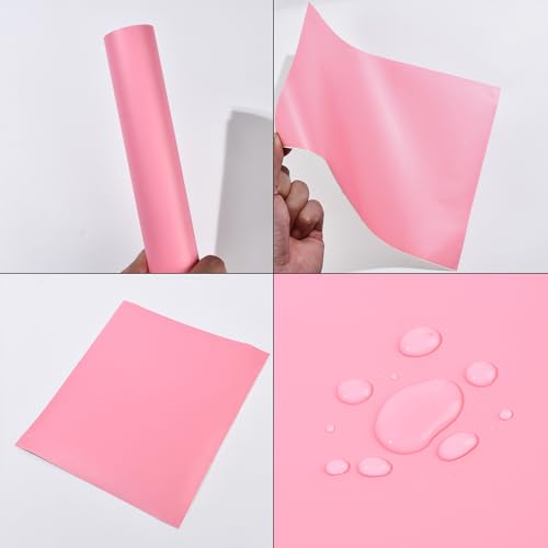 Image of Matte Pink Car Vinyl Wrap Film Charming Pink Satin Finish Self Adhesive DIY Car Body Film for Vehicle Interior Exterior Decoration, 59.84 inch x 23.62 inch