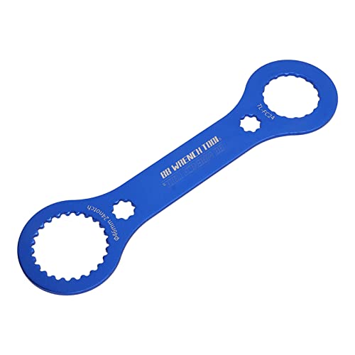Llave de horquilla para bicicleta, herramienta de 2 ranuras de aleación de aluminio para desmontaje de horquilla, longitud de 250 mm con dientes de 40 mm/48 mm, herramienta de