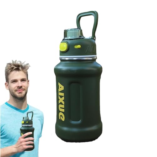 20oz Stainless Steel Water Bottle, Vacuum Insulated Water Bottle | Wide Mouth Insulated Water Bottle 20oz Wall Hydro Jug Water Flask, Stainless Steel Hot & Cold Sports Water Bottle with Straw & Carry