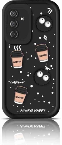 Image of Compatible for Samsung Galaxy A16 5G Cute Fun 3D Ball Cartoon Coffee Liquid Silicone Soft Case Phone Case Back Cover for Samsung Galaxy A16 5G (Black)