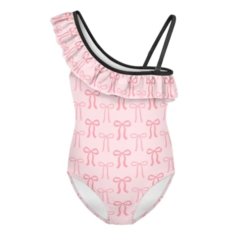 Image of Girls Swimsuit One Piece Ruffle Swimsuit Non-Slip Straps UPF 50+ for Girls Size 3-14 Years