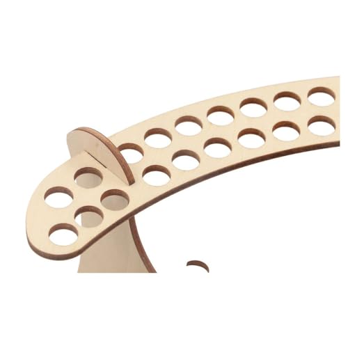 Image of Pokinge Wooden Paint Brush Holder,105 Holes Desk Stand Paintbrush Organizer Paintbrush Holder Organizer Paint Brush Rack for Pencils Pens Paint Brushes