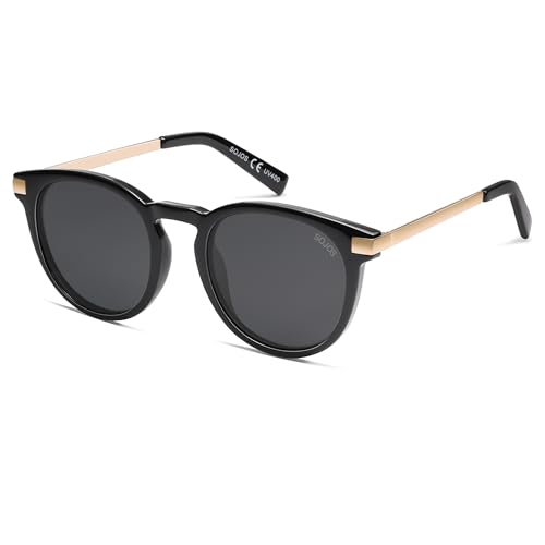 SOJOS Retro Round Polarized Sunglasses Womens Mens Classic Vintage Trendy Sunnies SJ2368