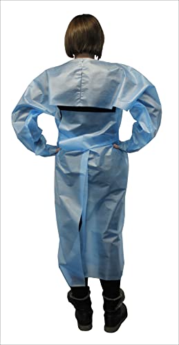 Besucher-Vlieskittel hellblau PP-Vlies/PE-beschichtet Einheitsgröße (10)