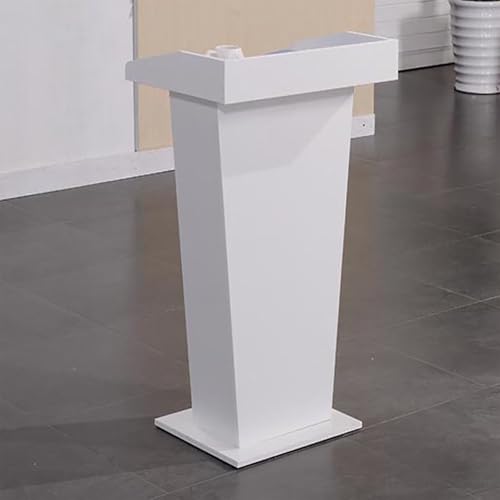 Atril blanco para iglesias y aulas con base de madera elegante y estable 7