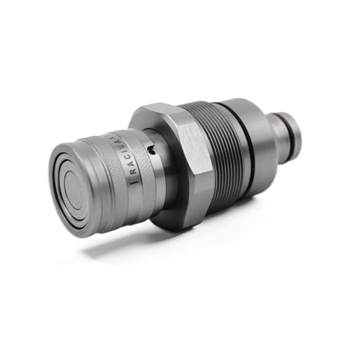 Image of 7246802 AT406475 Female Flat Face Hydraulic Coupler (48mm) | 4BD4FH Manifold Block (48mm) Skid Steer Loader (FEMALE) Electroplated Zinc Nickel Version