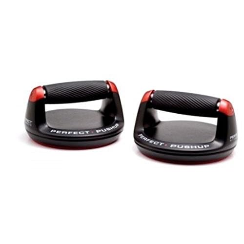 Perfect Pushup Elite – Rotating Handle Design with Steel Ball Bearings for Smooth, Effortless Handle Rotation – Ergonomic Grips, 8″ Base & Textured, Non-Slip Bottom Treads – Supports up to 400lbs