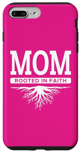 Mom Rooted in Faith CXs[Vi NX` Gp[h MO X}zP[X iPhone 7 Plus/8 Plus p