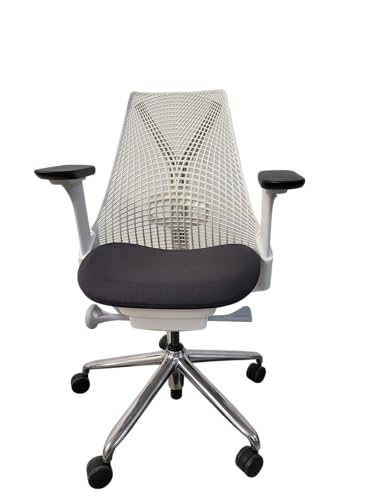 Image of OFFICE LOGIX SHOP Нeгmaп Μilleг Sayl Chair (Open Box) (White w /Lumbar Chrome Base)