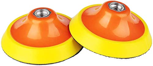 Placa de respaldo rotativa de gancho y bucle de 4 pulgadas 2 piezas para máquina pulidora rotatoria con rosca de 5/8 "-11