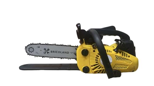 Tronçonneuse Thermique Légère, 25.4cc, Guide de 30cm, Jaune et Noir, Maniable et Puissante