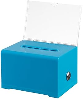 AdirOffice Acrylic Donation & Ballot Box With Lock (6.25" x 4.5" x 4")