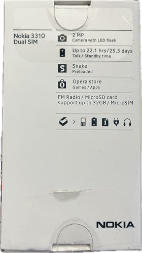 Nokia 3310 DS TA-1030 NV FR DARK BLUE – EU Spec – Unlocked