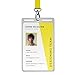VANRA 100 Pack Premium Blank PVC Cards for Photo ID Badge Printers CR80 30 Mil White Plastic Card for Standard ID Cards and Identification Badges