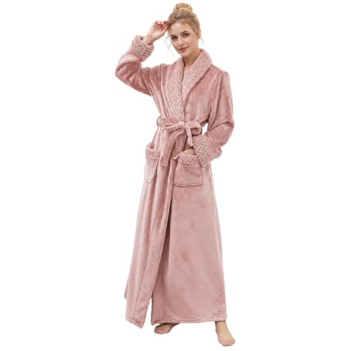 Image of Premium Long Robes for Women: Warm Super Plush Soft Fleece Bathrobes