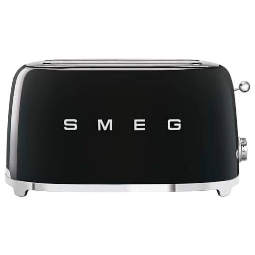 SMEG Tostador TSF02BLEU, 1500 W, Acero, Negro