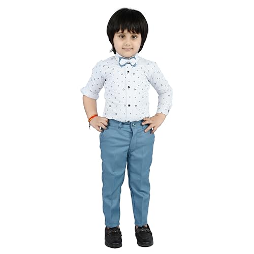 Image of Kids Ethnic Suit Set I 3 Piece Party Suit for Boys | Kids Suit Set Shirt, Pant & Waistcoat I Birthday Boys Party Dress