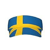 Flag of Sweden Adjustable Visor Hat Sun Cap for Women Men Teens for Sport Beach Tennis Golf Running Hiking