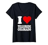Photo Gallery cuore rosso amo telluride colorado maglietta con collo a v Photo Gallery cuore rosso amo telluride colorado maglietta con collo a v