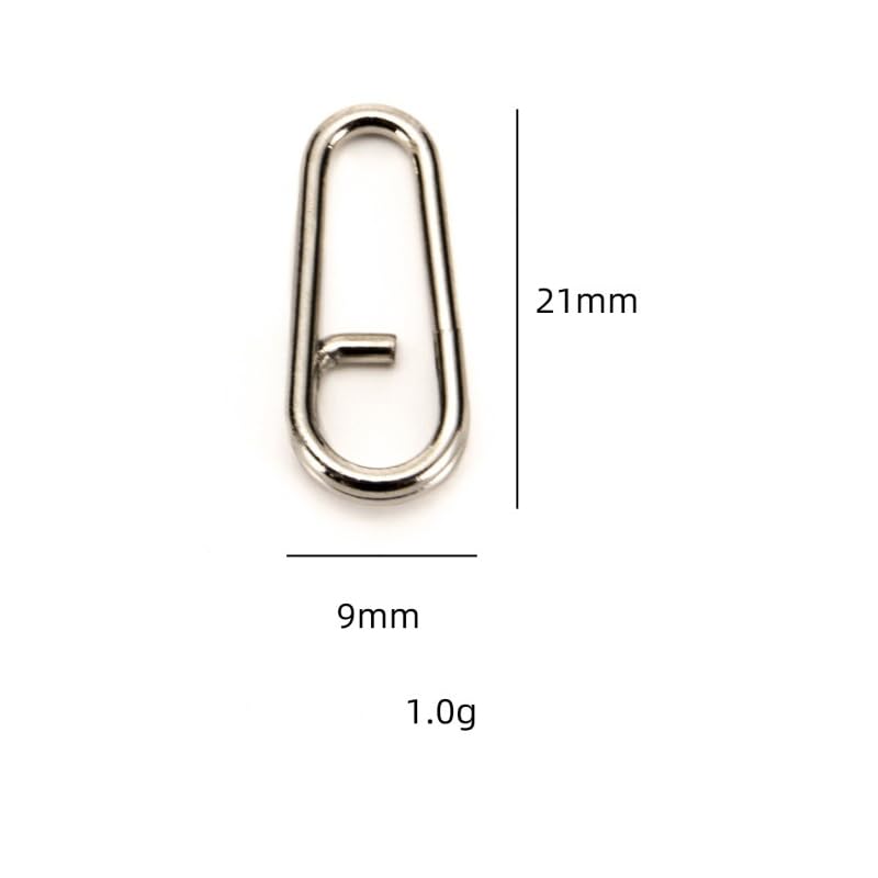 100 piezas de ganchos giratorios de acero inoxidable para pesca miniatura 2