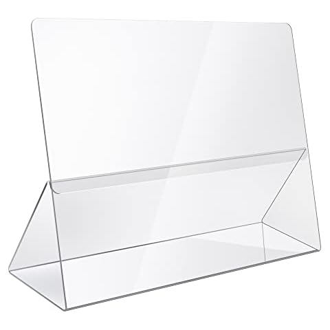 Srenta Durable Acrylic Cookbook Stand Transparent Easy Viewing iPad/Tablet Holder, Great for Cooking/Baking Without Making Your Cook Book Dirty. Cover