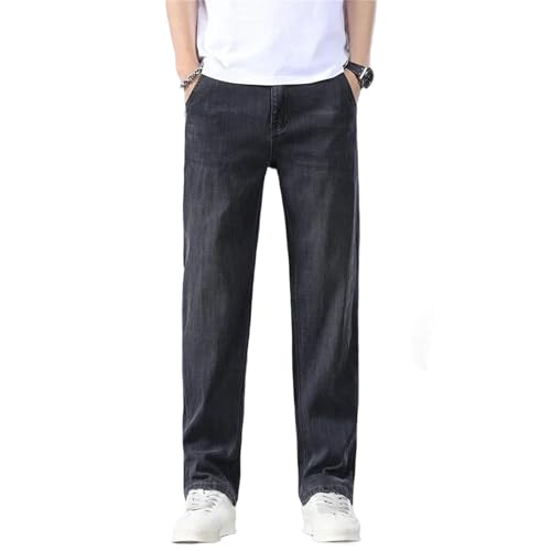 Men's Business Jeans – Spring Fall Thin Casual Straight Loose Denim Pants, Comfortable Trousers