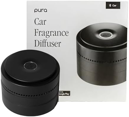 Pura Car Diffuser – Smart Car Aroma Diffuser for Luxury Fragrances – Car Air Diffuser with USB-C Cable – Auto Start & Start – Adjustable Fragrance Intensity – Fragrances Sold Separately