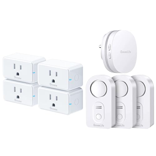 Govee WiFi Water Sensor 3 Packs, Smart Water Leak Detector Bundle...