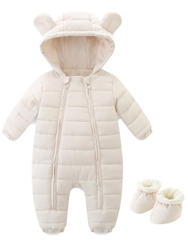 Newborn Baby Bear Hoodie Snowsuit Romper