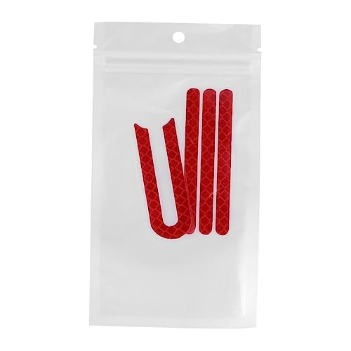 Abaodam DIY Bike Reflective Strips 5 Pack Red Waterproof Uv Coated for Scooters Enhance The Road